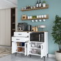 Hanah Home Armario Multiusos Blanco y Nogal